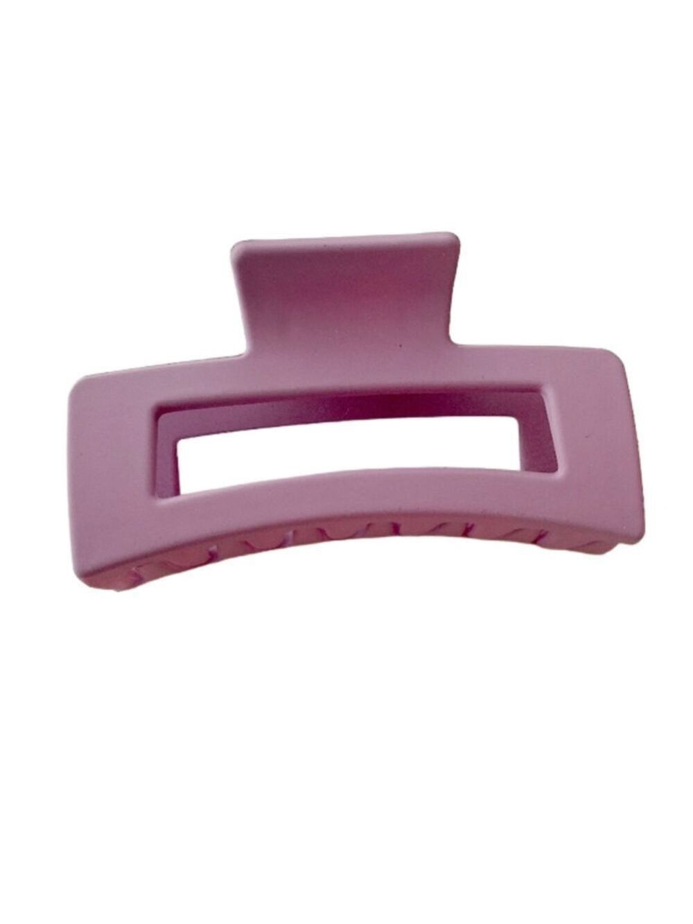 $10 (2 for $16) Large Solid Matte Mauve Hair Claw Clip Rectangular Crab Clip